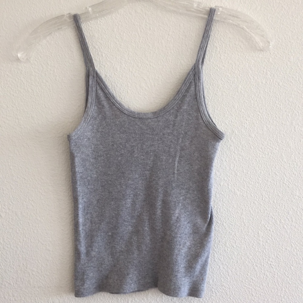 Brandy Melville ribbed gray tank